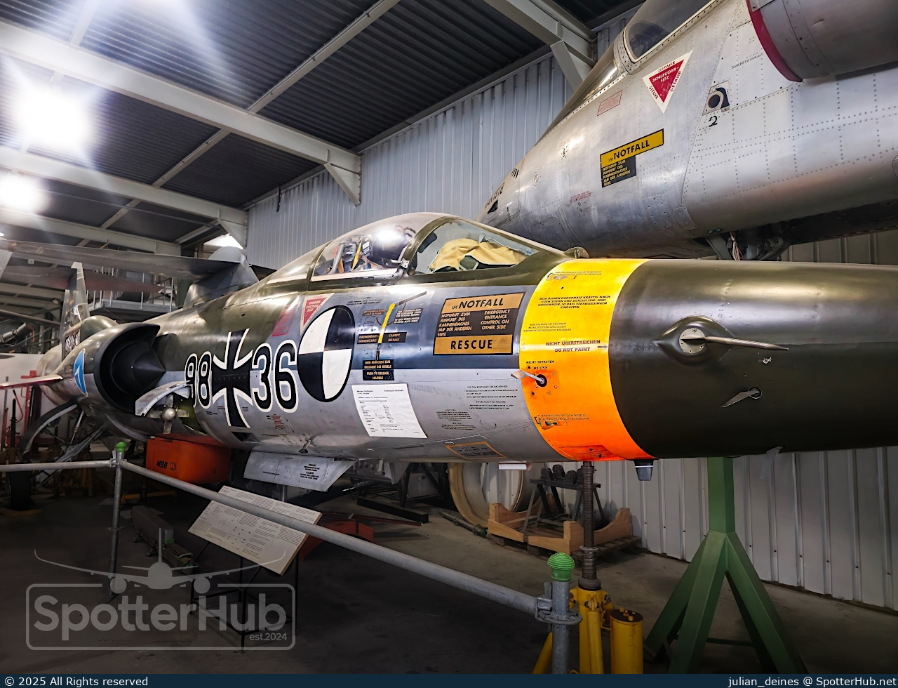 Photo of 98+36 - Lockheed F-104G-CCV Starfighter at Wehrtechnische Studiensammlung