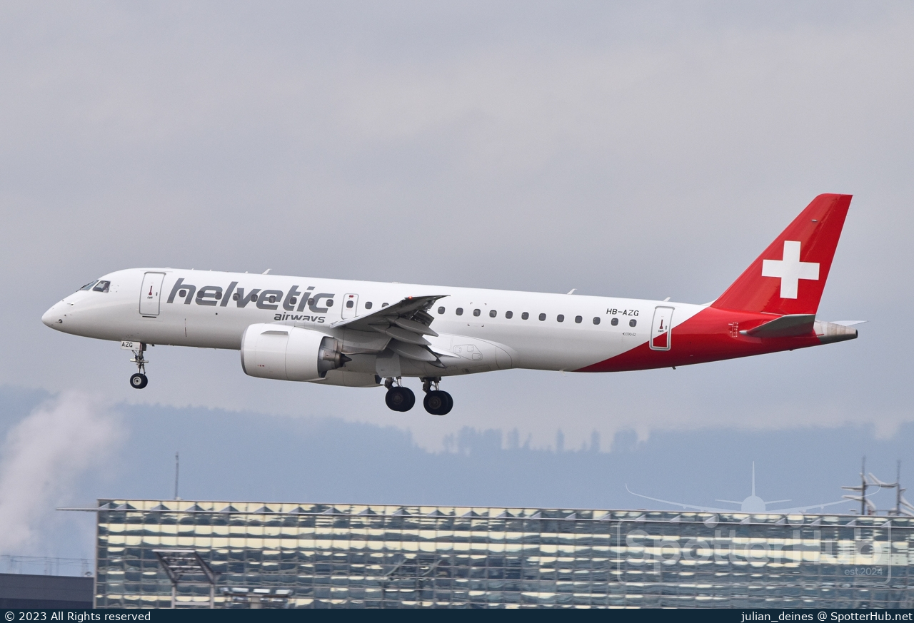 Photo of HB-AZG - Embraer ERJ-190-E2 operated by Helvetic Airways