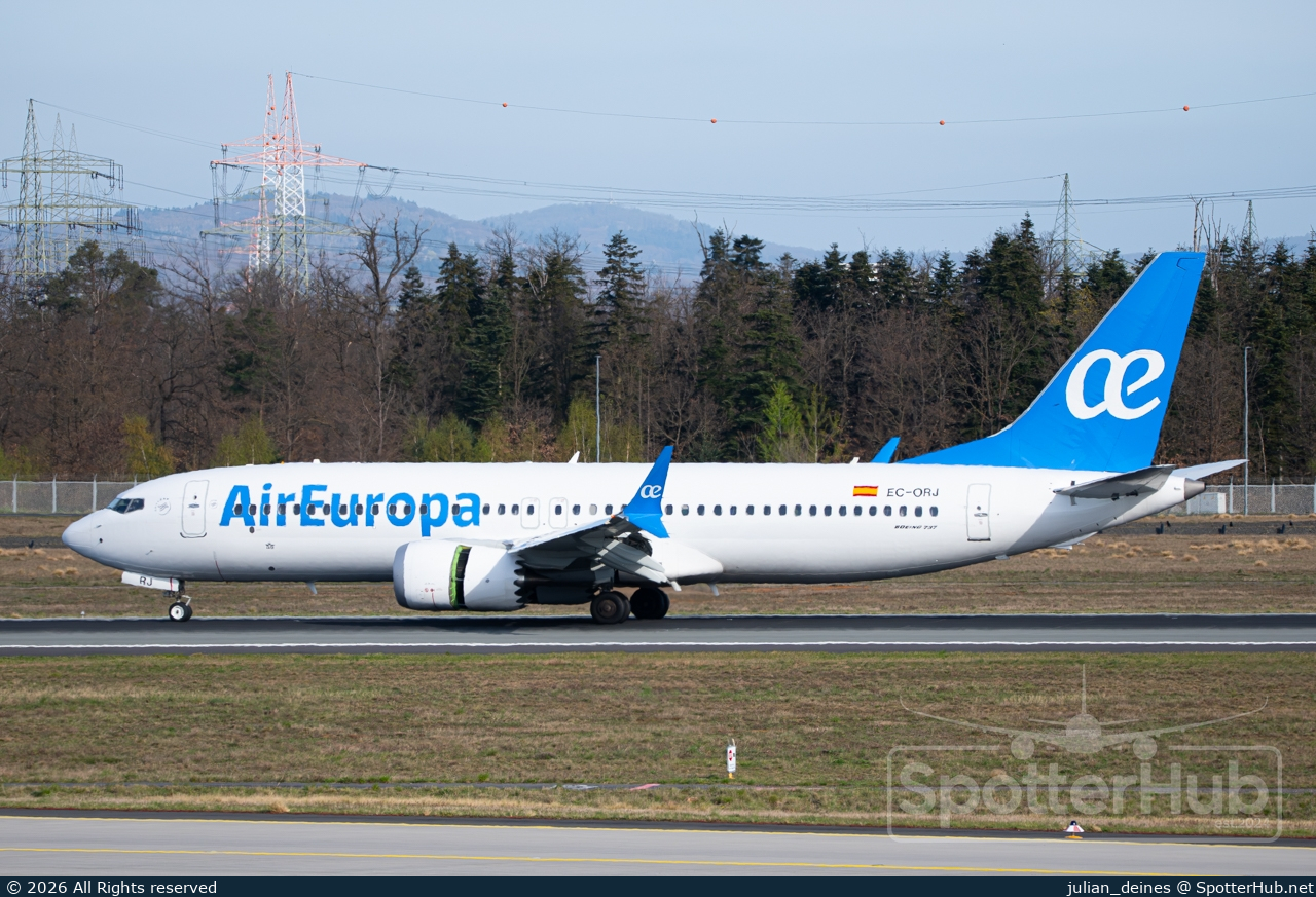 Photo of EC-ORJ - Boeing 737 MAX 8 operated by Air Europa