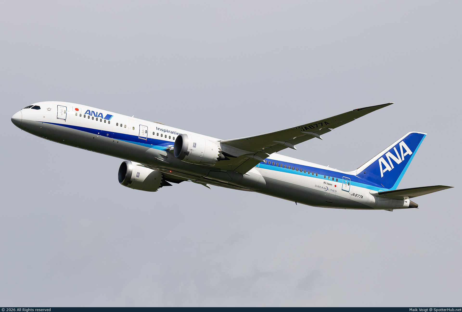 Photo of JA877A - Boeing 787-9 Dreamliner operated by ANA All Nippon Airways (opb Air Japan)