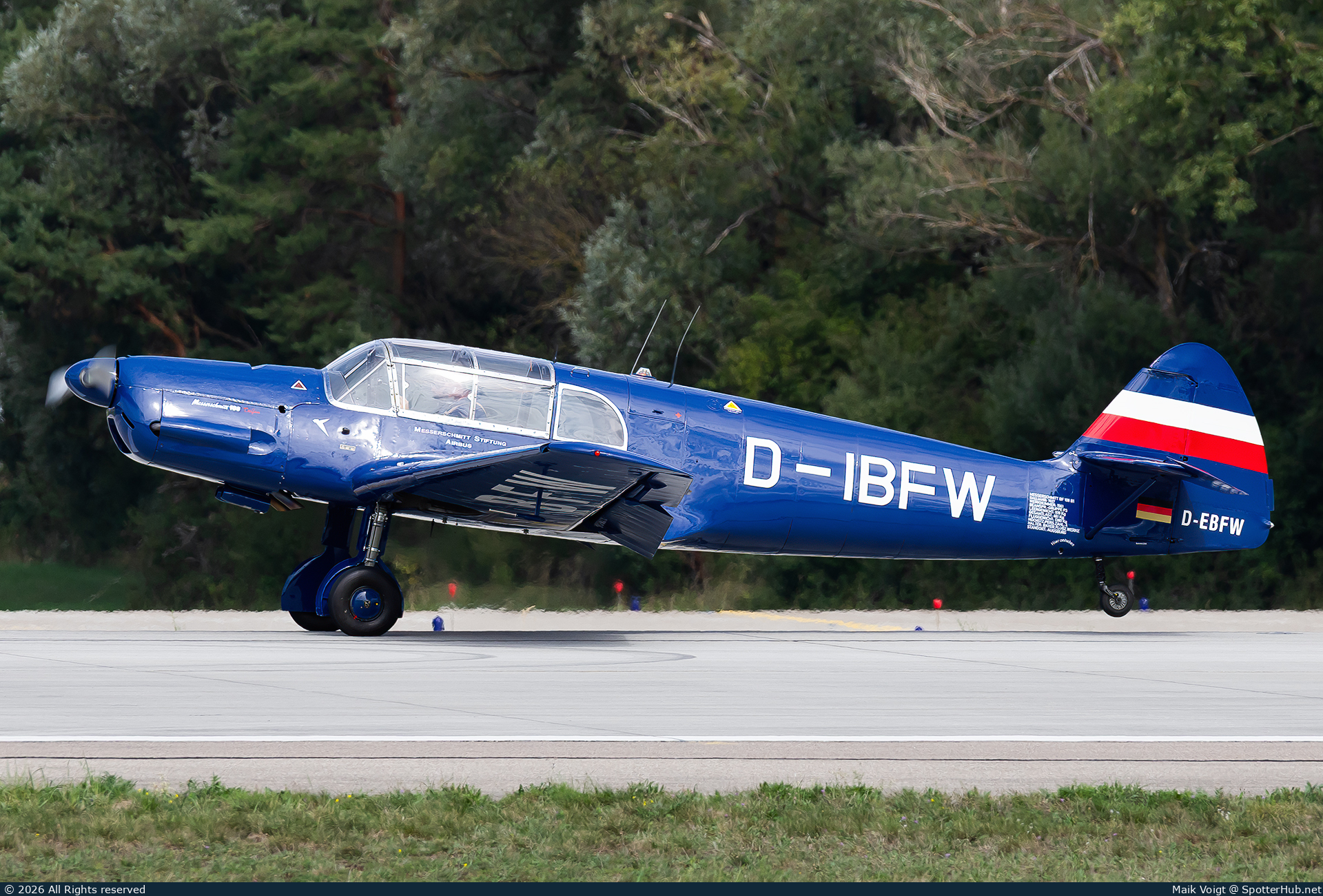 Photo of D-EBFW - Messerschmitt Bf 108B-1 Taifun operated by Flugmuseum Messerschmitt