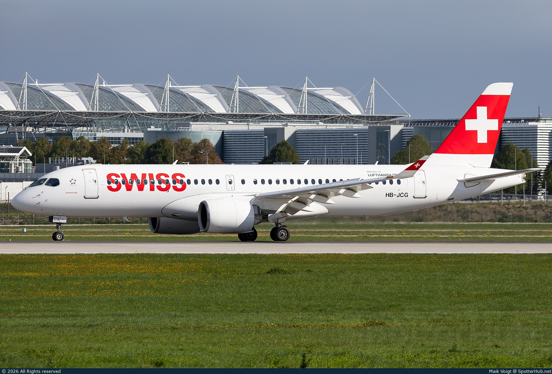 Photo of HB-JCG - Airbus A220-300 operated by Swiss International Air Lines