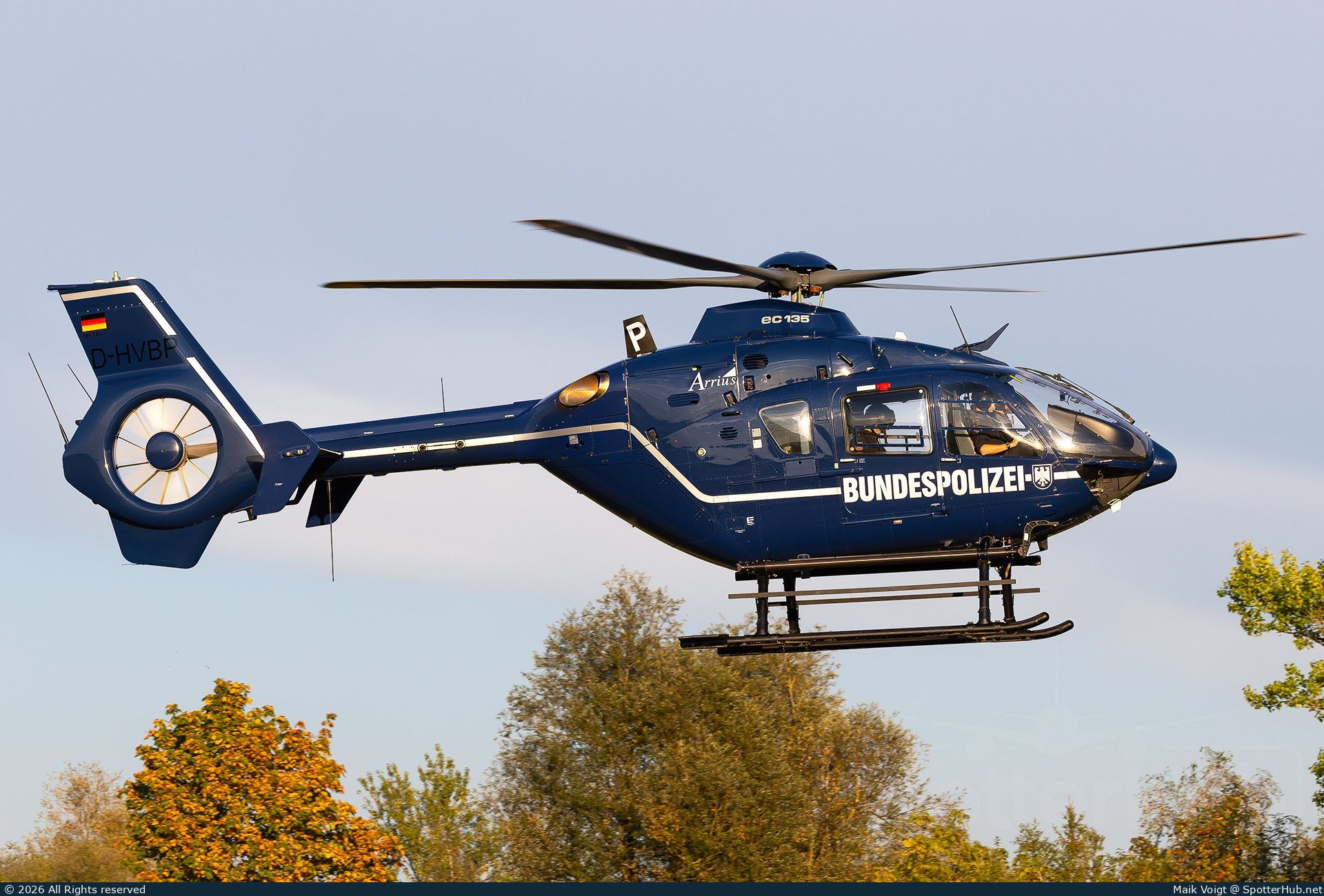 Photo of D-HVBP - Eurocopter EC135 T2+ operated by German Police - Bundespolizei