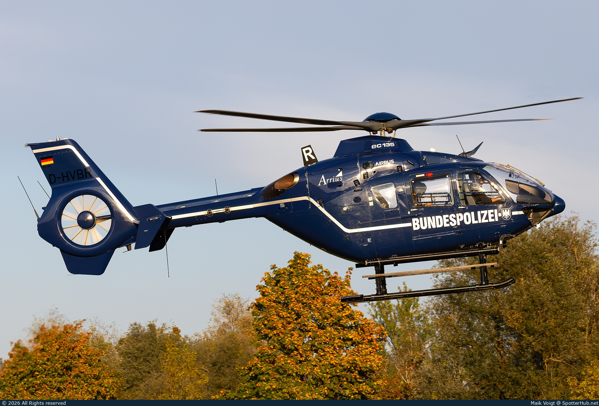 Photo of D-HVBR - Eurocopter EC135 T2+ operated by German Police - Bundespolizei