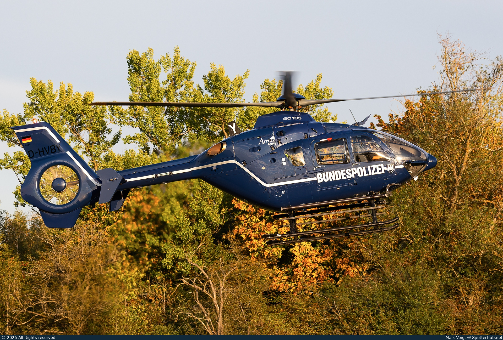 Photo of D-HVBY - Eurocopter EC135 T2+ operated by German Police - Bundespolizei