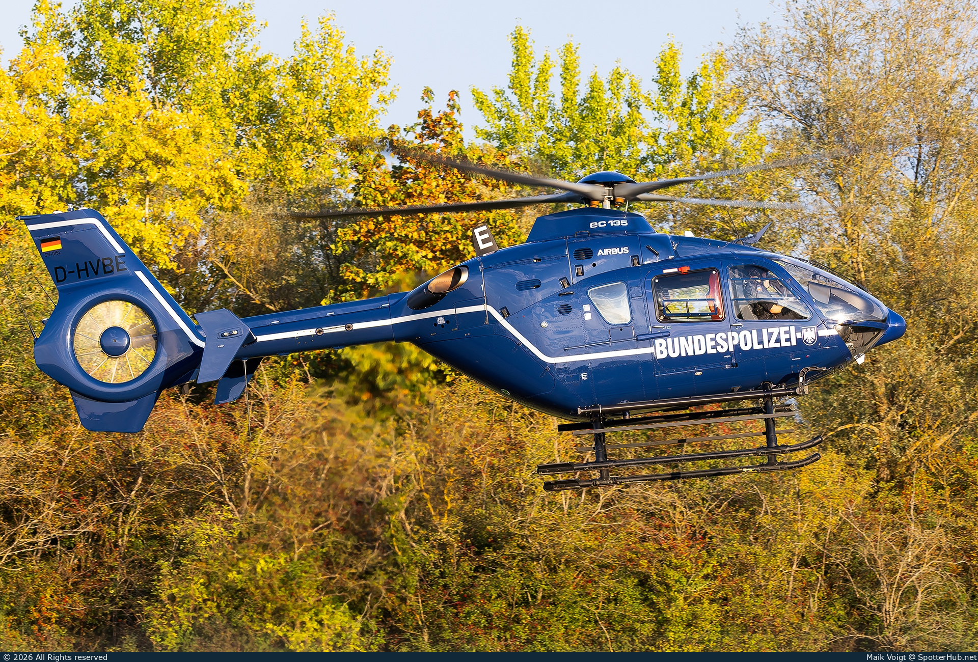 Photo of D-HVBE - Eurocopter EC135 T2+ operated by German Police - Bundespolizei