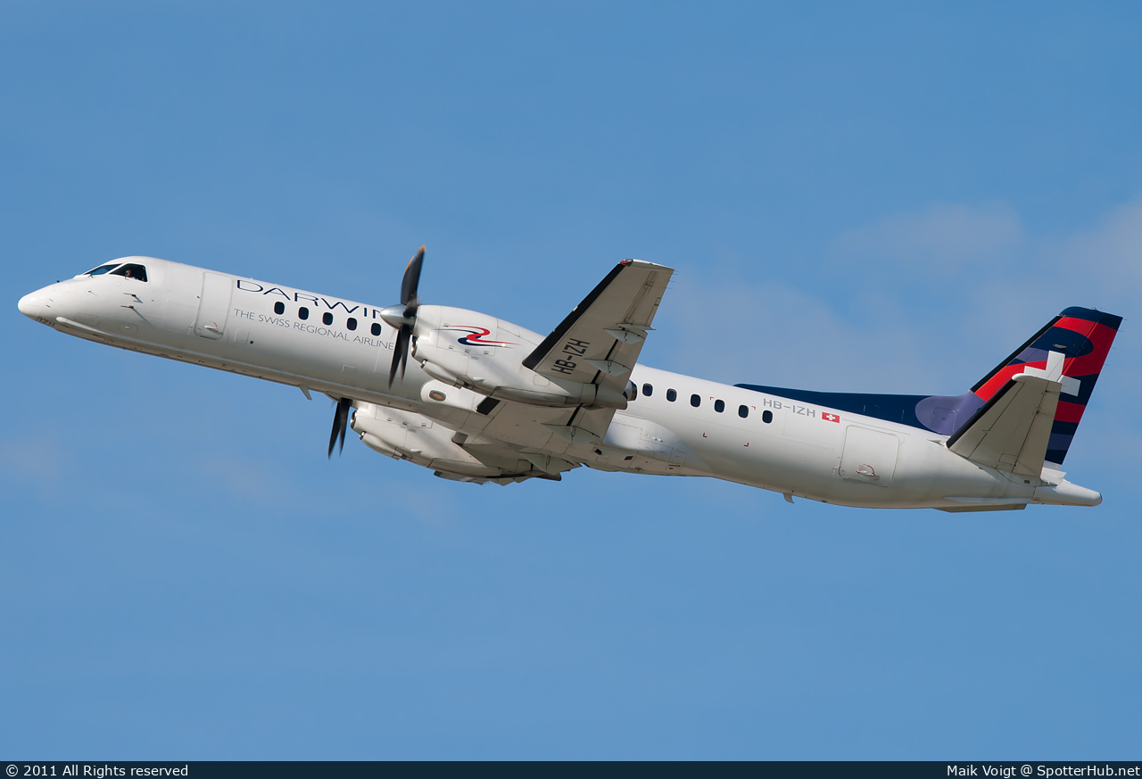 Photo of HB-IZH - Saab 2000 operated by Darwin Airline