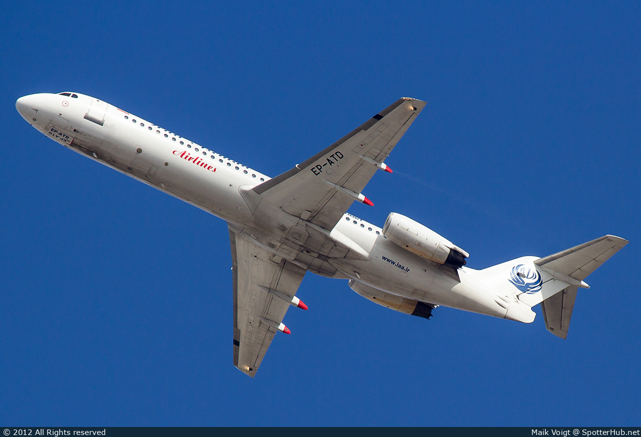 Photo of EP-ATD - Fokker 100 operated by Iran Aseman Airlines