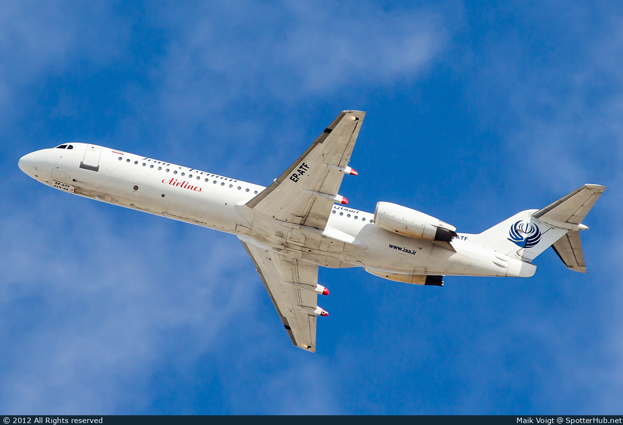 Photo of EP-ATF - Fokker 100 operated by Iran Aseman Airlines