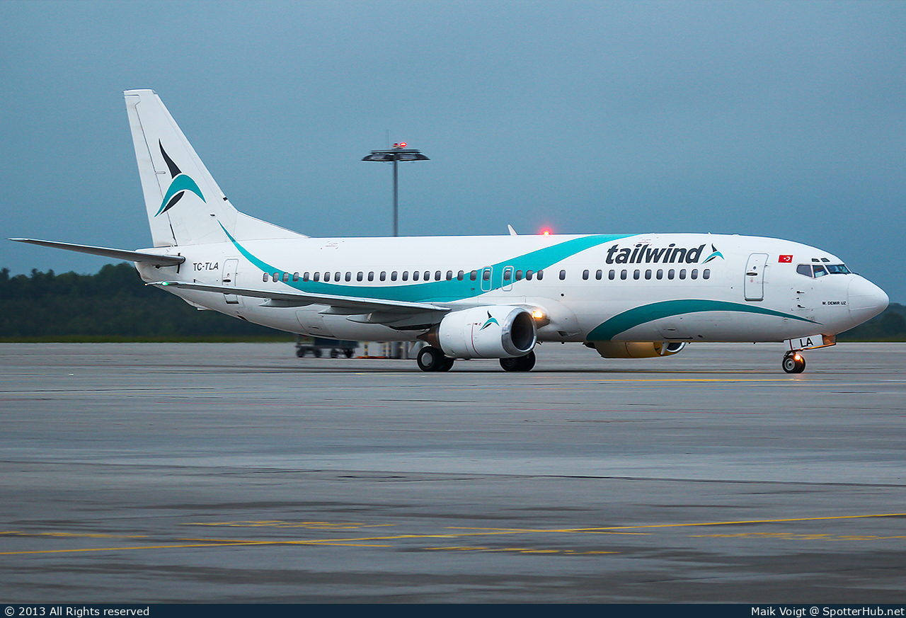 Photo of TC-TLA - Boeing 737-4Q8 operated by Tailwind Airlines