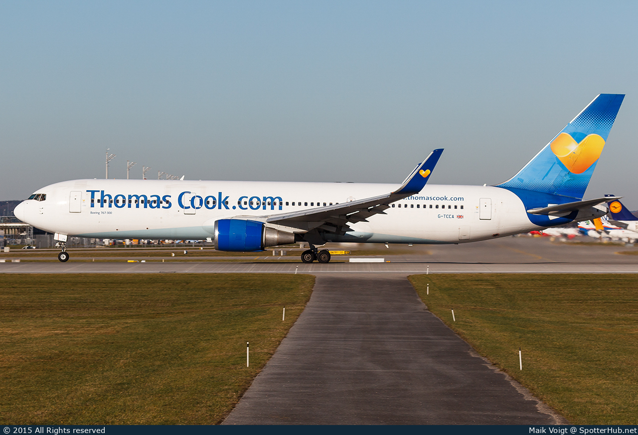 Photo of G-TCCA - Boeing 767-31K(ER) operated by Thomas Cook Airlines