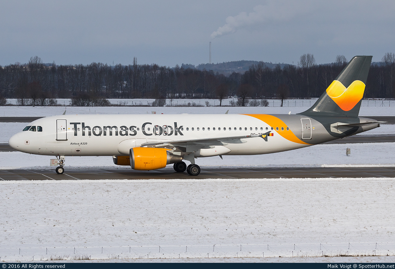 Photo of OO-TCH - Airbus A320-214 operated by Thomas Cook Airlines Belgium