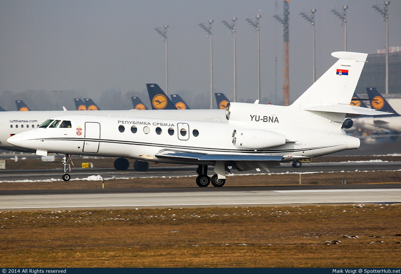 Photo of YU-BNA - Dassault Falcon 50 operated by Government of Serbia