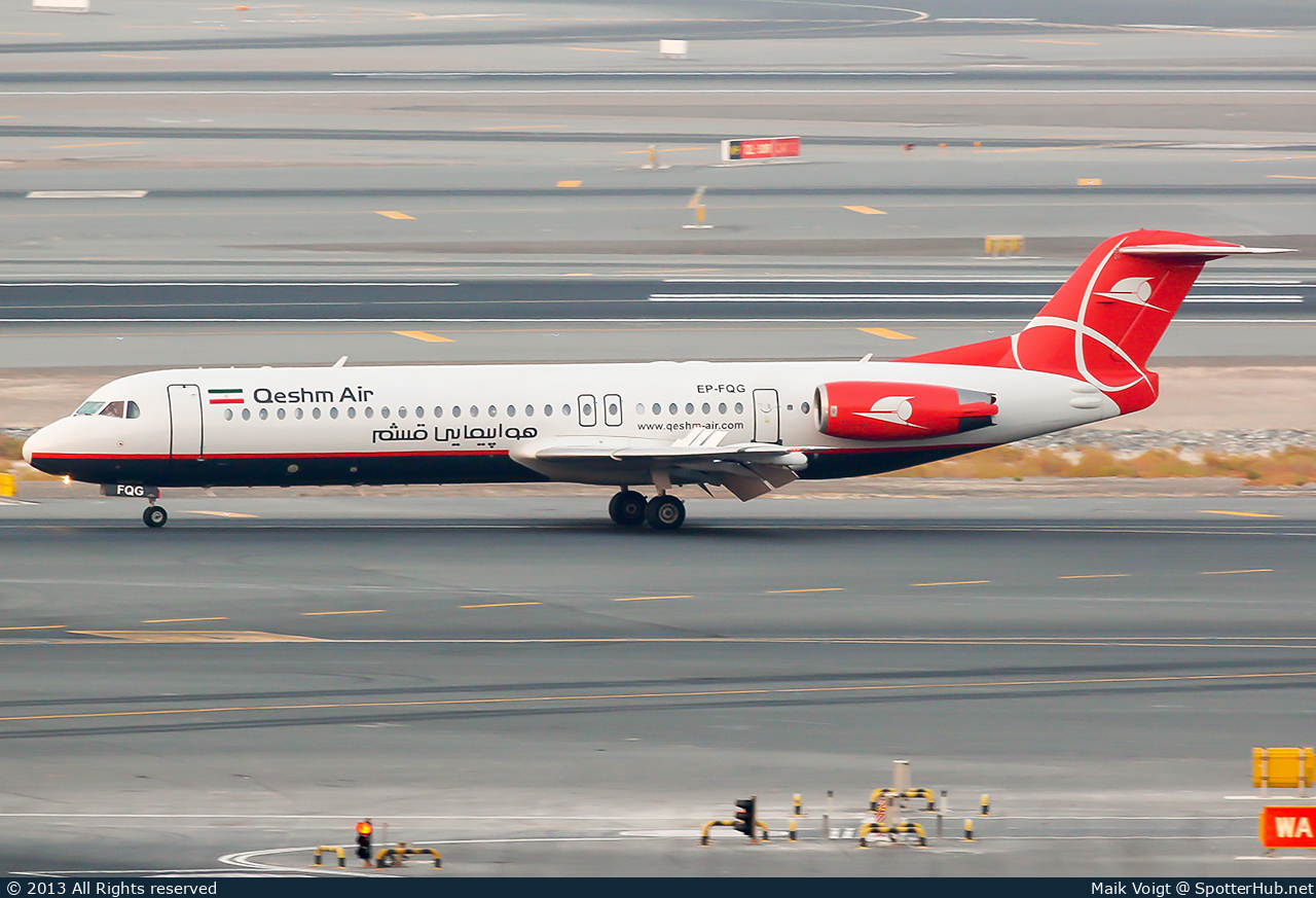 Photo of EP-FQG - Fokker 100 operated by Qeshm Air