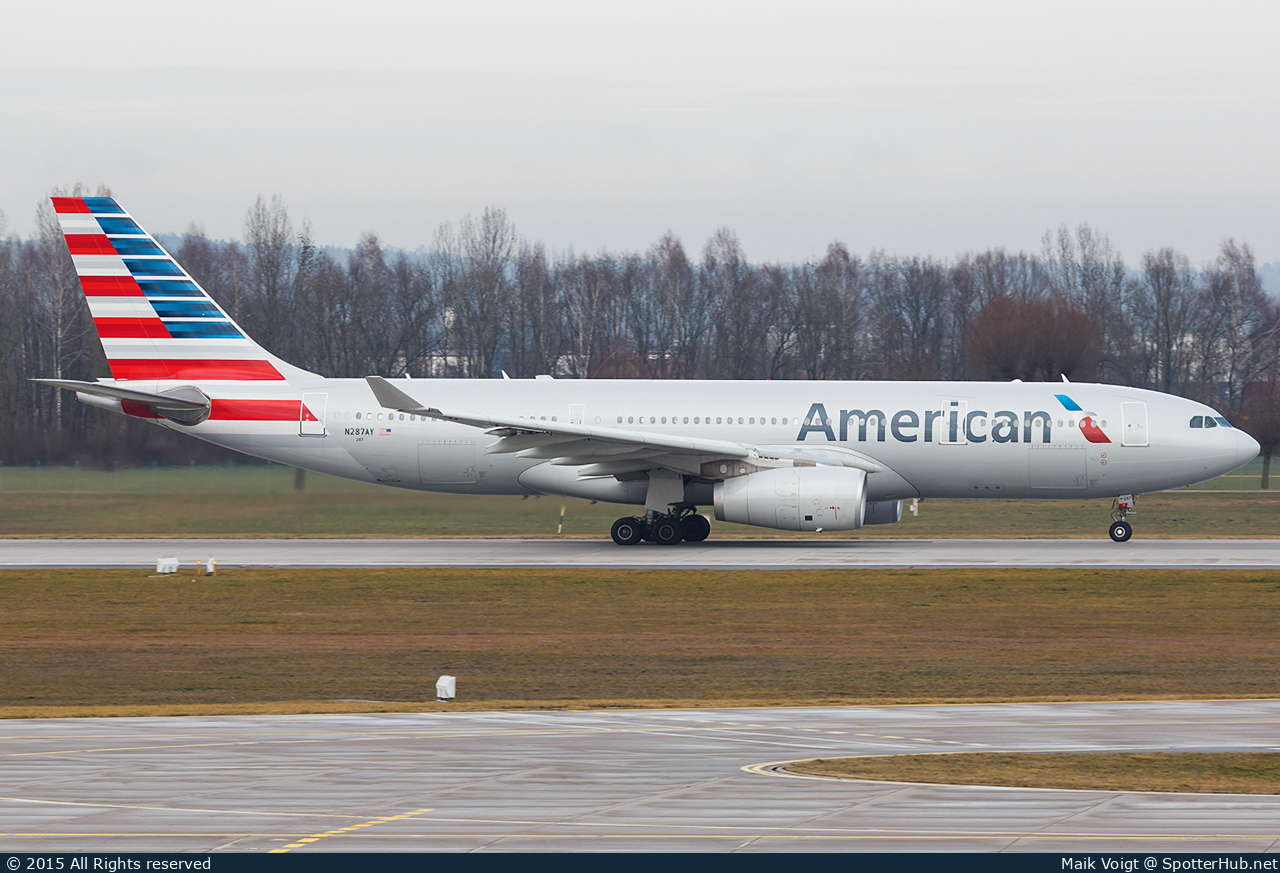 Photo of N287AY - Airbus A330-243 operated by American Airlines