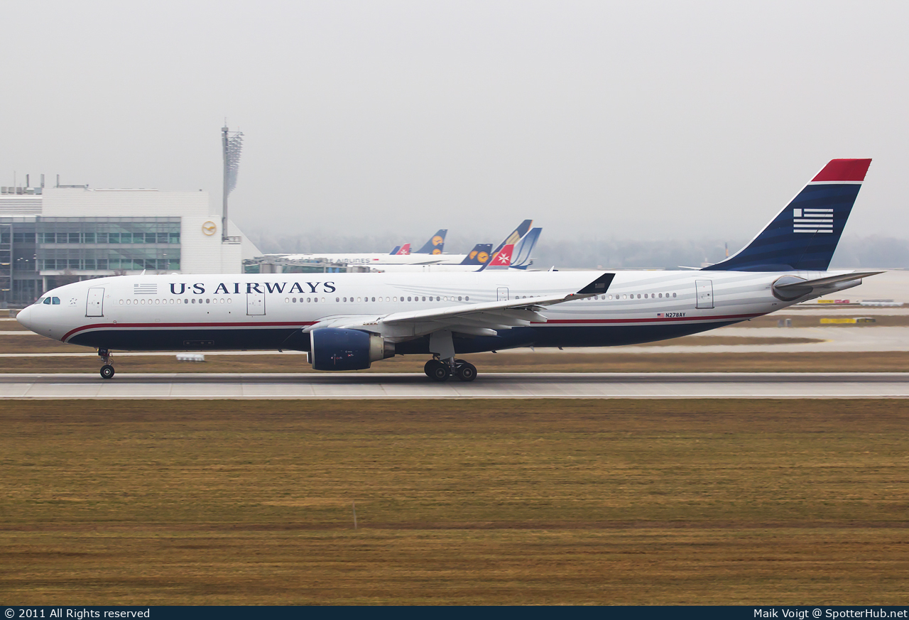 Photo of N278AY - Airbus A330-323 operated by US Airways