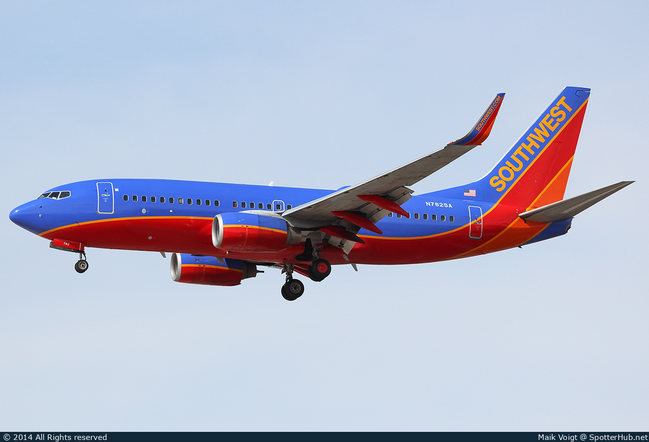 Photo of N782SA - Boeing 737-7H4 operated by Southwest Airlines