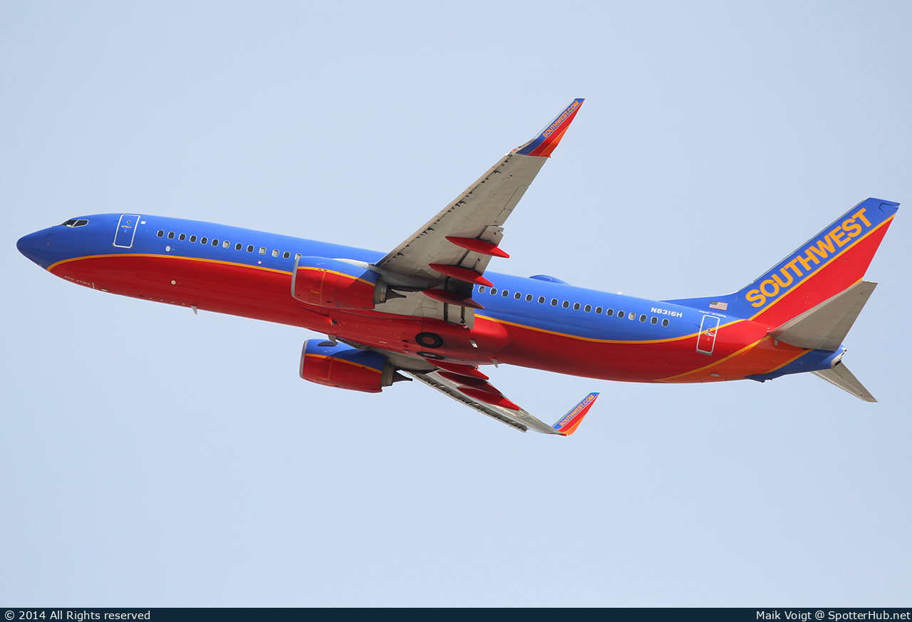 Photo of N8316H - Boeing 737-8H4 operated by Southwest Airlines