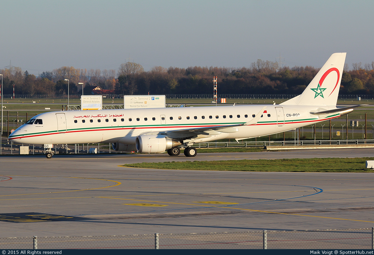 Photo of CN-RGO - Embraer ERJ-190AR operated by Royal Air Maroc