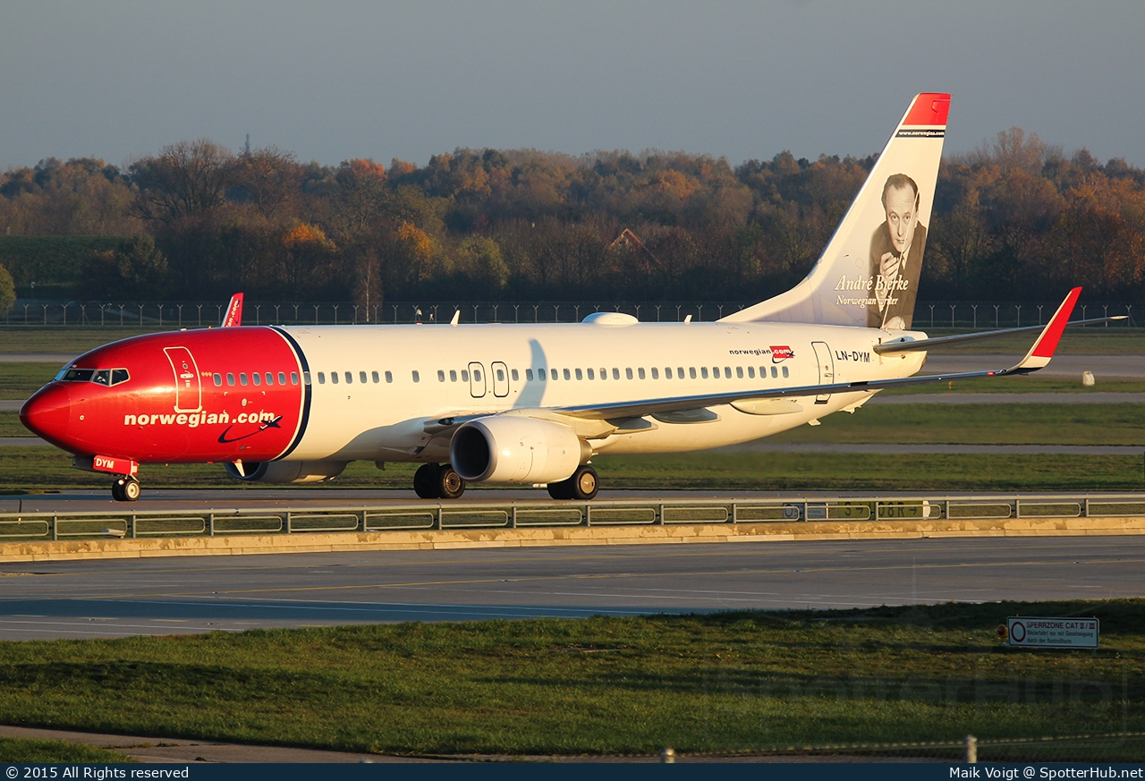 Photo of LN-DYM - Boeing 737-8JP operated by Norwegian Air Shuttle