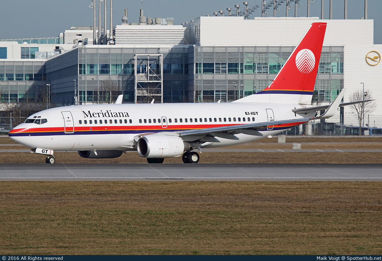 Photo of EI-IGT - Boeing 737-73V operated by Meridiana