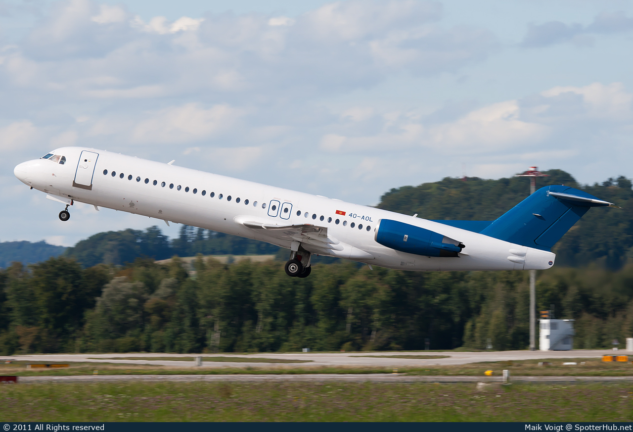 Photo of 4O-AOL - Fokker 100 operated by Montenegro Airlines