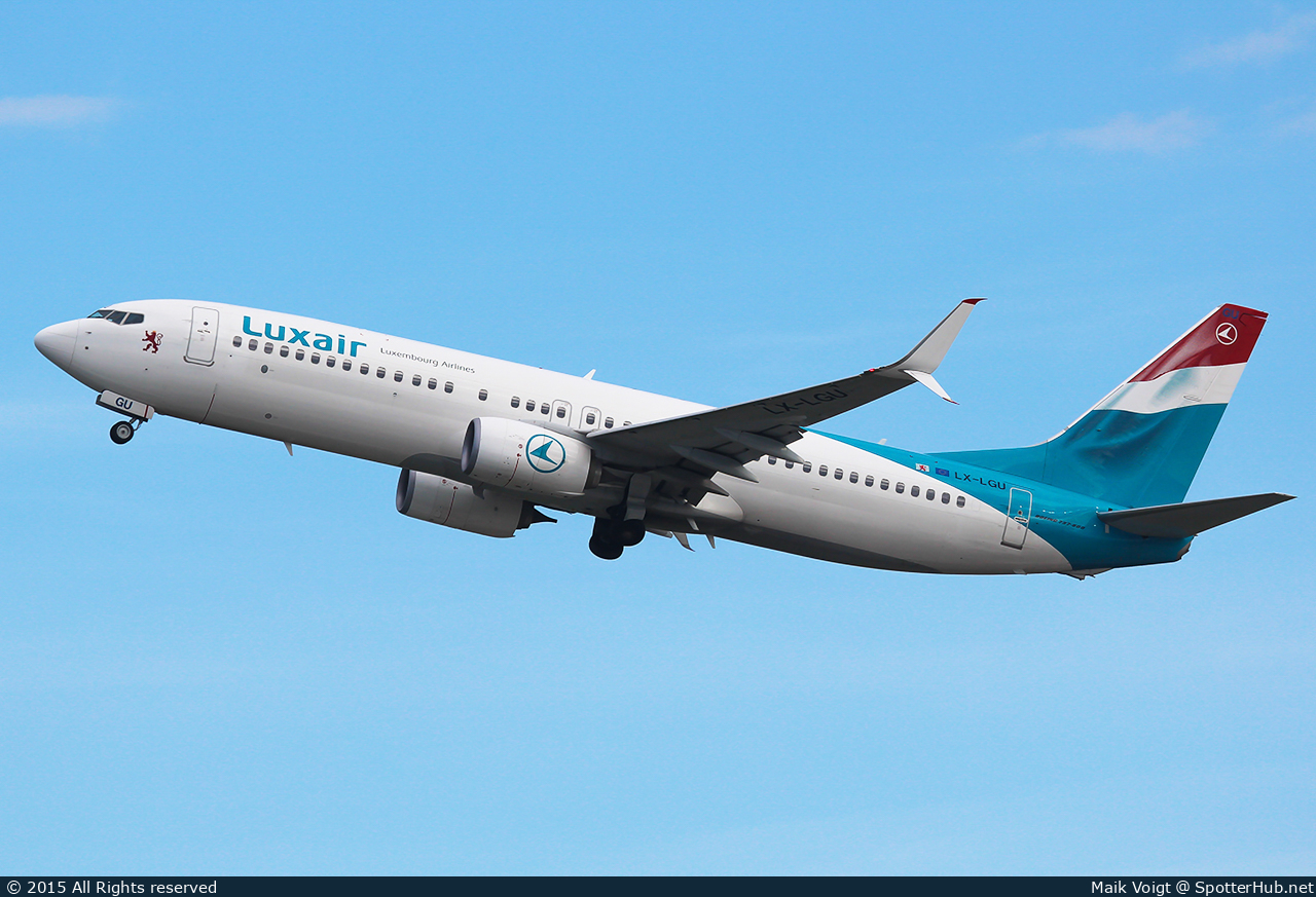 Photo of LX-LGU - Boeing 737-8C9 operated by Luxair