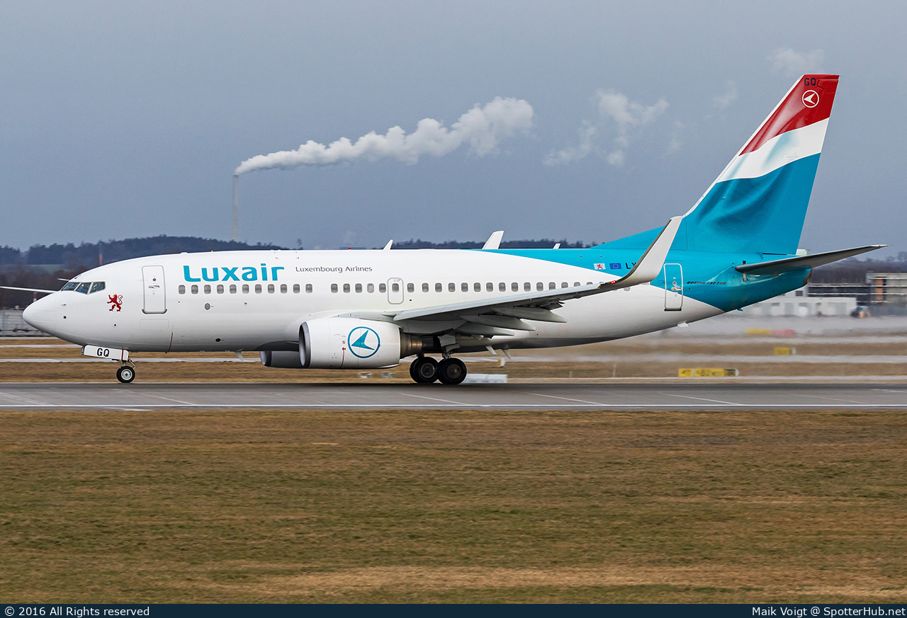 Photo of LX-LGQ - Boeing 737-7C9 operated by Luxair
