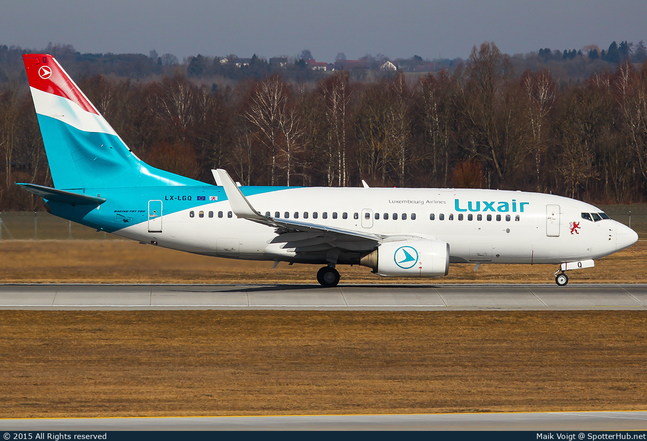Photo of LX-LGQ - Boeing 737-7C9 operated by Luxair