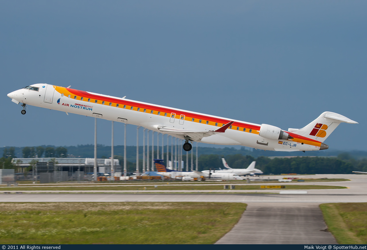 Photo of EC-LJR - Bombardier CRJ-1000 operated by Iberia Regional (opb Air Nostrum)