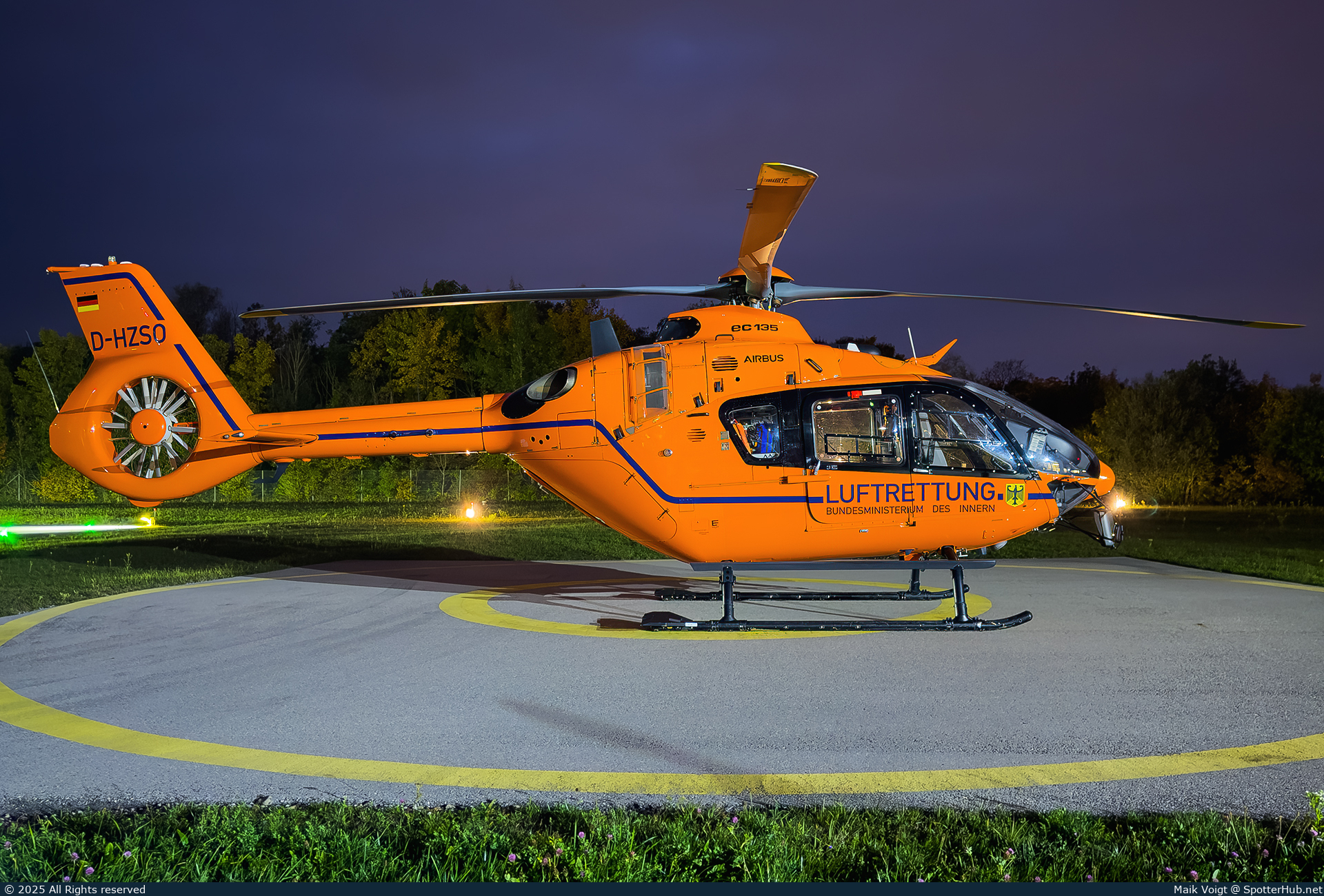Photo of D-HZSO - Eurocopter EC135 T3 operated by German Federal Ministry of the Interior - Luftrettung