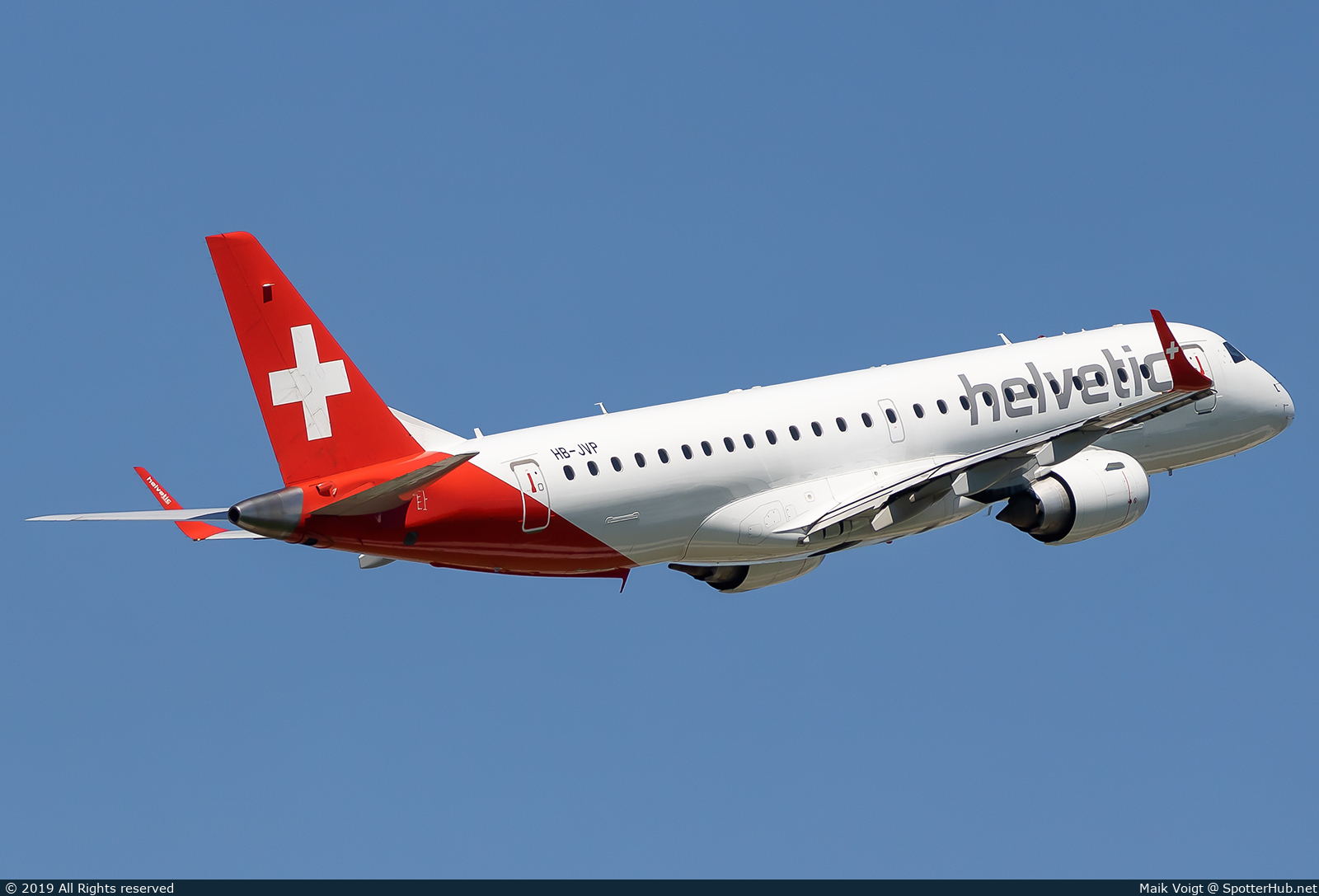 Photo of HB-JVP - Embraer ERJ-190LR operated by Helvetic Airways
