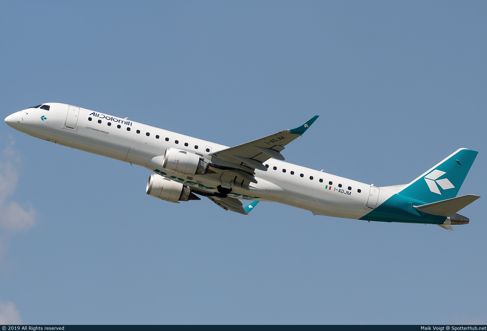 Photo of I-ADJM - Embraer ERJ-195LR operated by Air Dolomiti