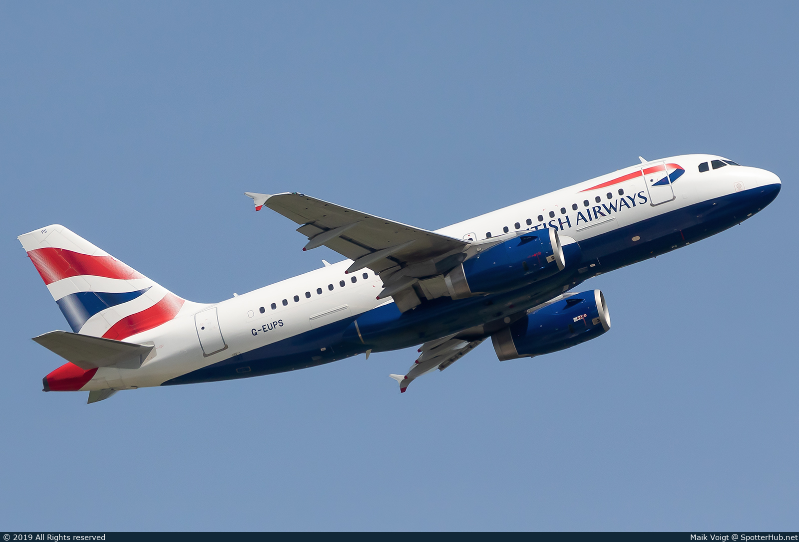 Photo of G-EUPS - Airbus A319-131 operated by British Airways