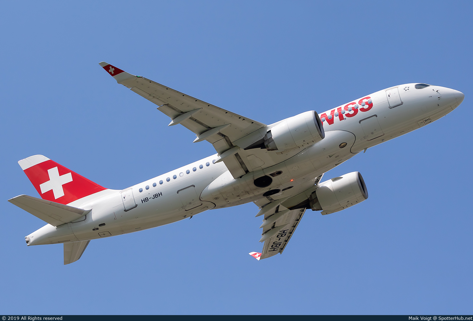 Photo of HB-JBH - Airbus A220-100 operated by Swiss International Air Lines