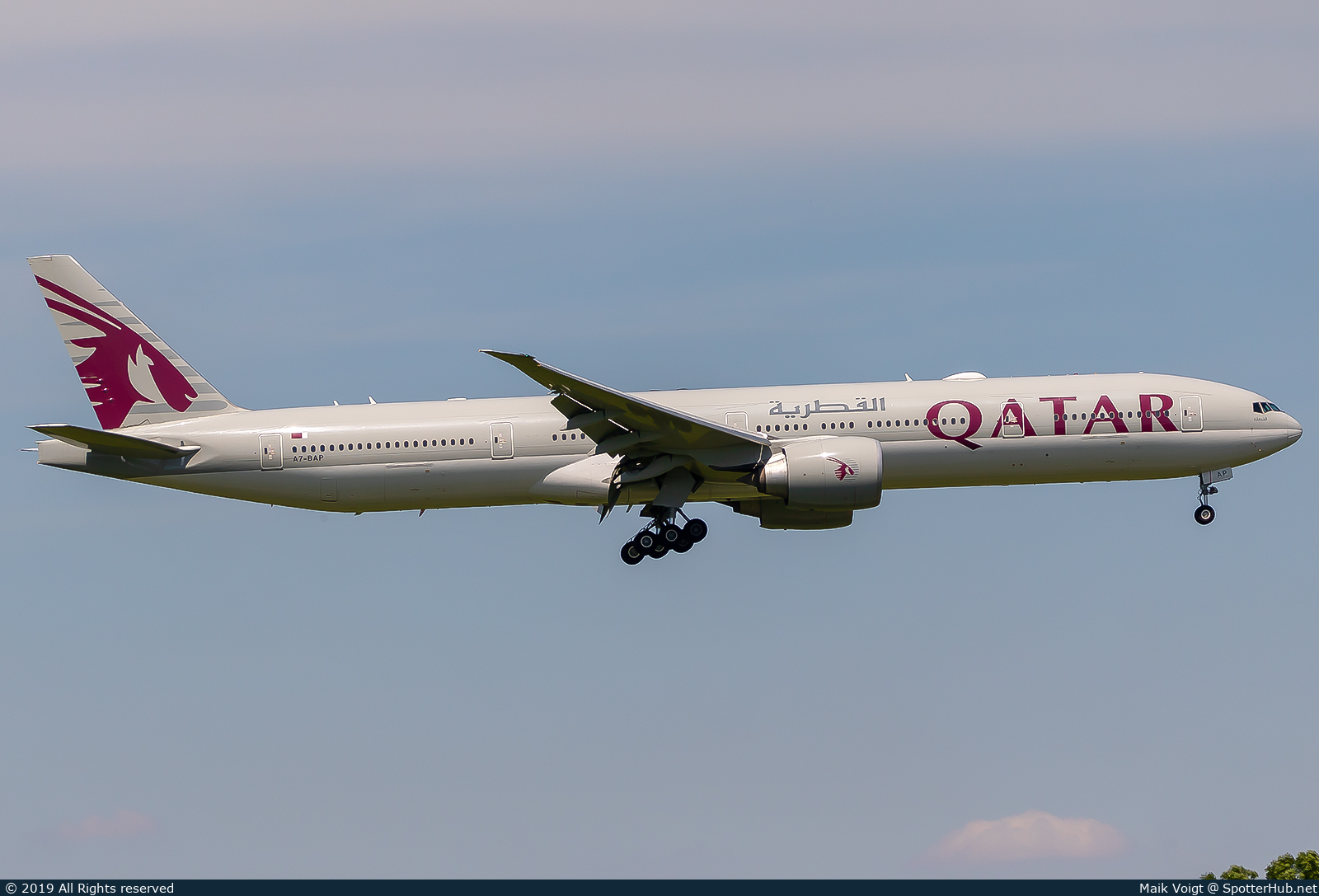 Photo of A7-BAP - Boeing 777-3DZ(ER) operated by Qatar Airways