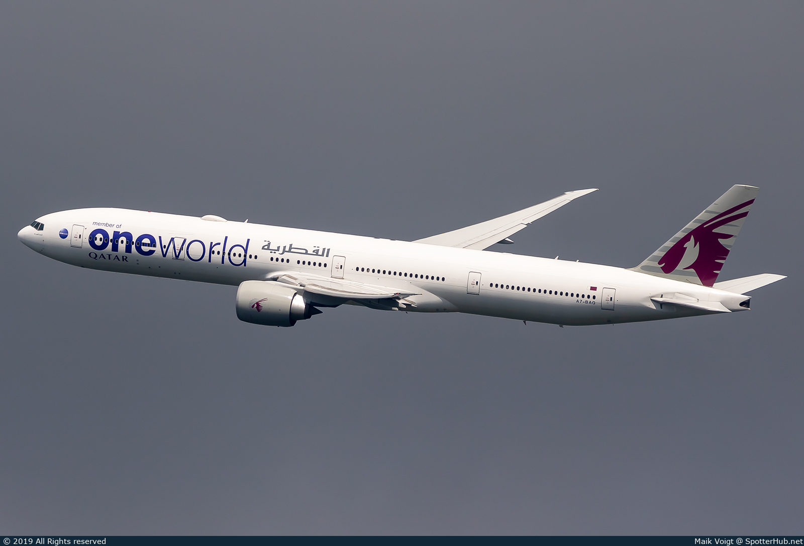 Photo of A7-BAG - Boeing 777-3DZ(ER) operated by Qatar Airways