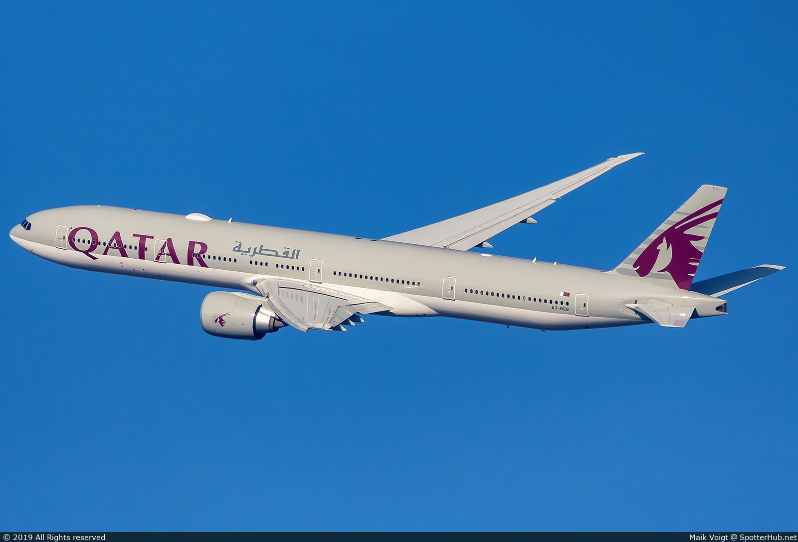 Photo of A7-BEE - Boeing 777-3DZ(ER) operated by Qatar Airways