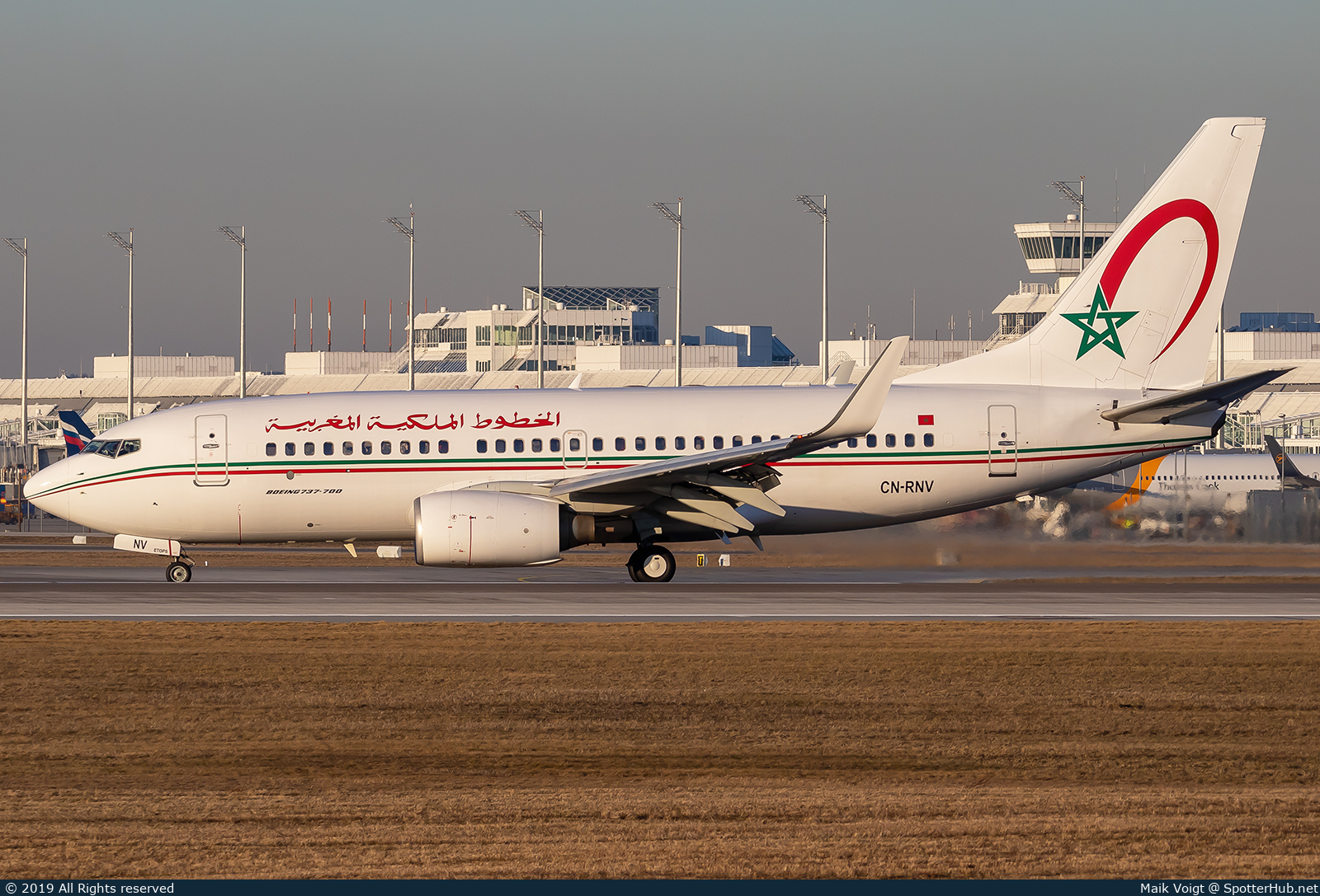 Photo of CN-RNV - Boeing 737-7B6 operated by Royal Air Maroc