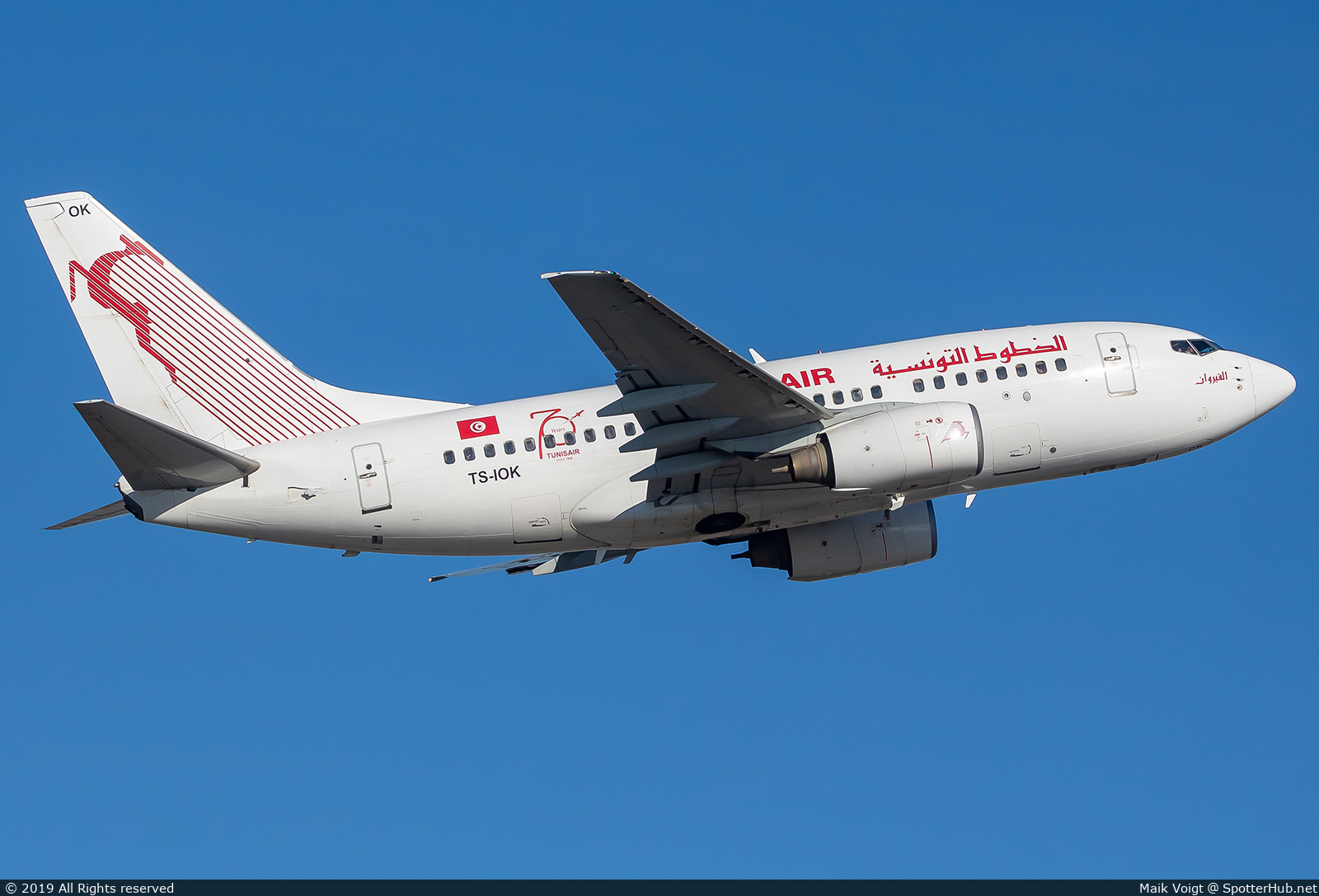 Photo of TS-IOK - Boeing 737-6H3 operated by Tunisair