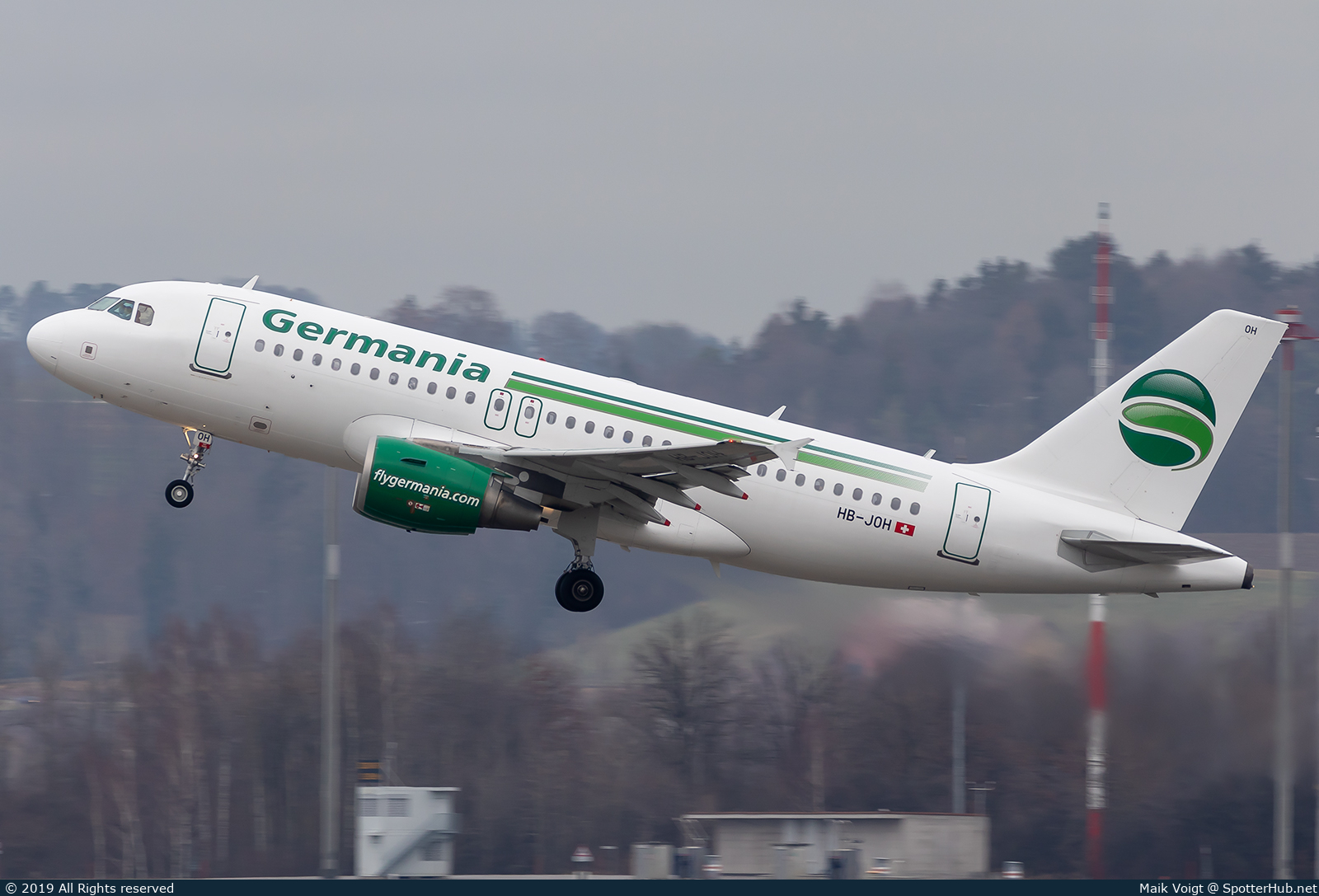 Photo of HB-JOH - Airbus A319-112 operated by Germania Flug