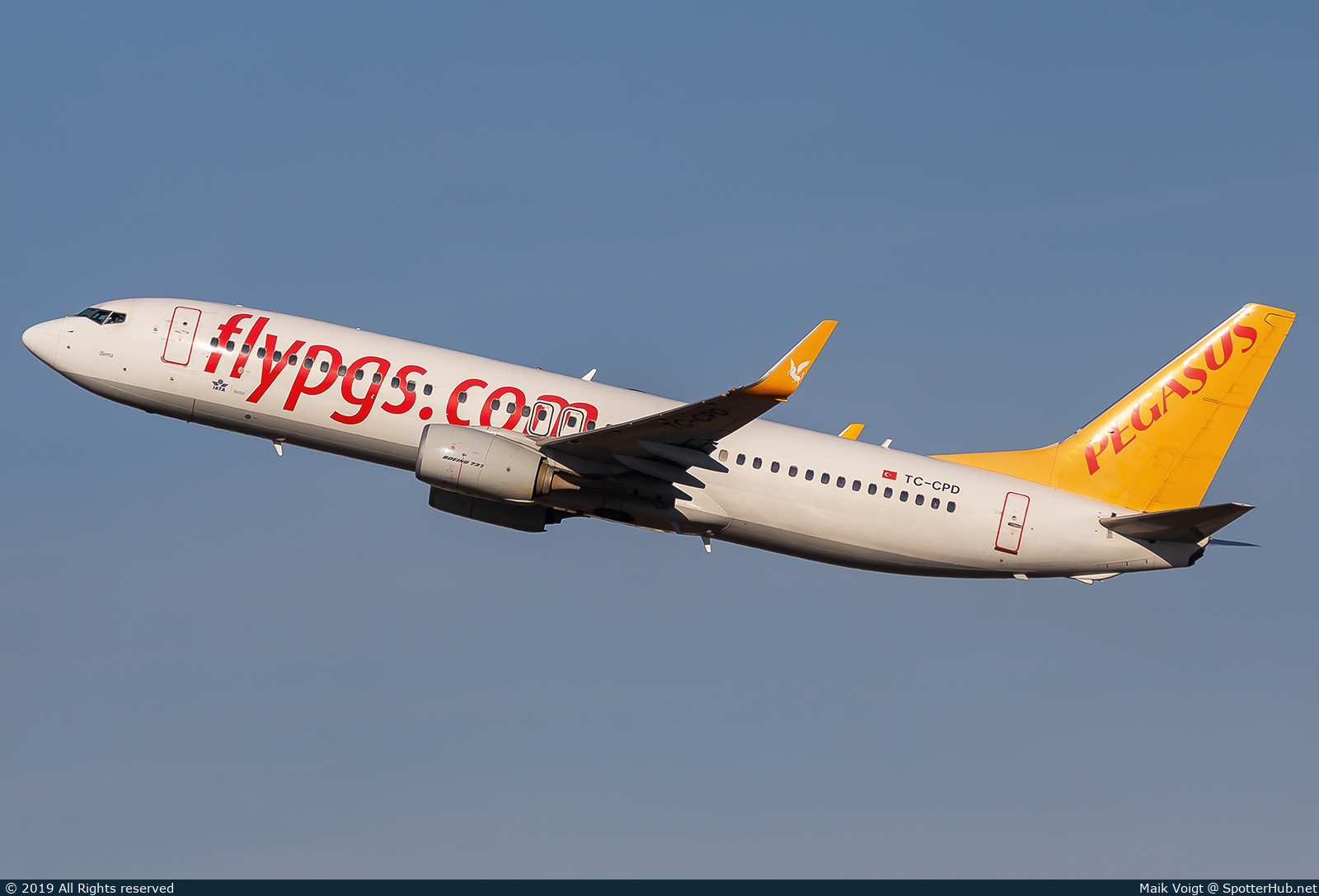 Photo of TC-CPD - Boeing 737-82R operated by Pegasus Airlines