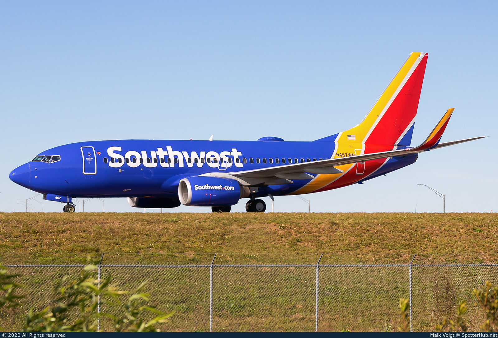 Photo of N467WN - Boeing 737-7H4 operated by Southwest Airlines