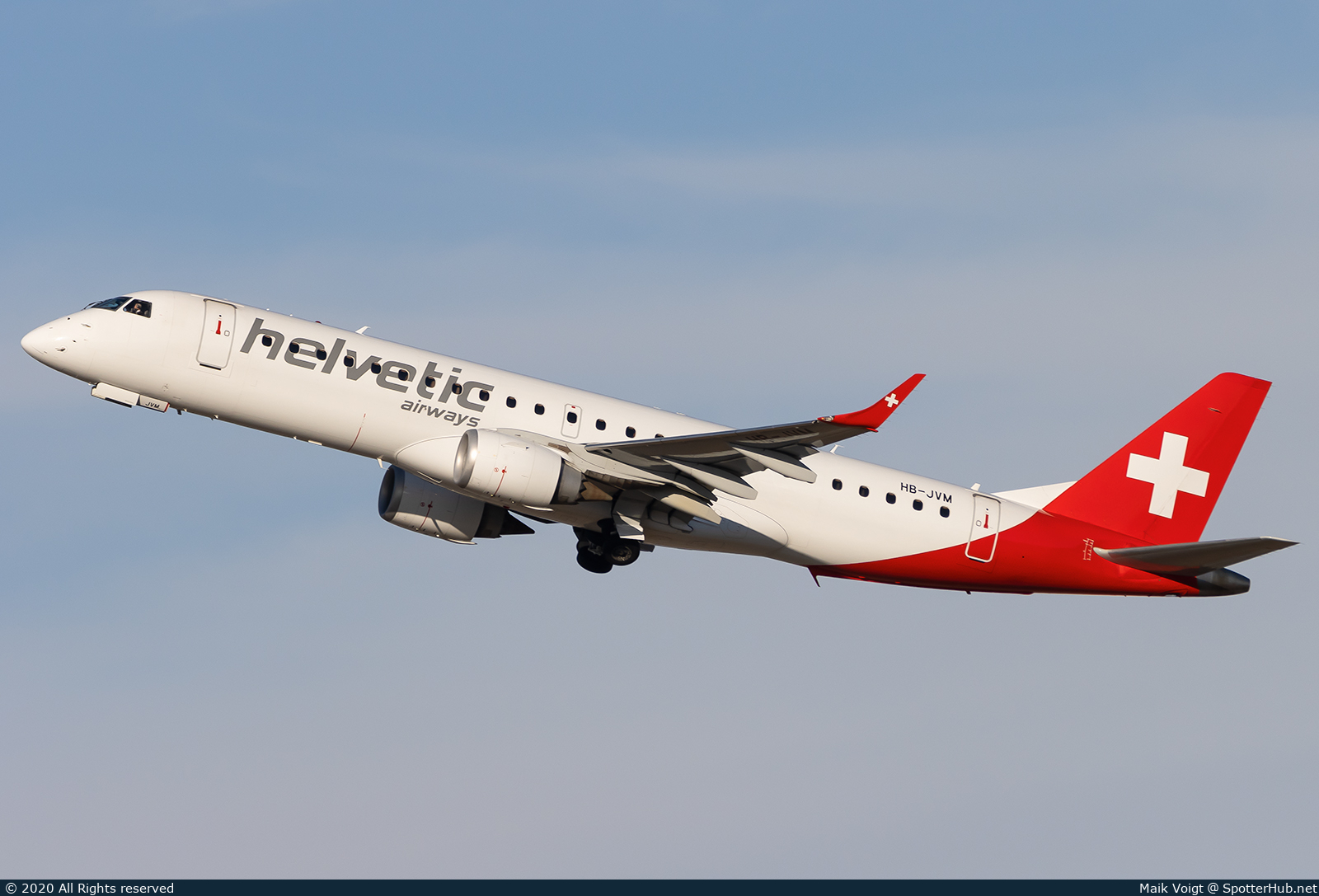 Photo of HB-JVM - Embraer ERJ-190LR operated by Helvetic Airways