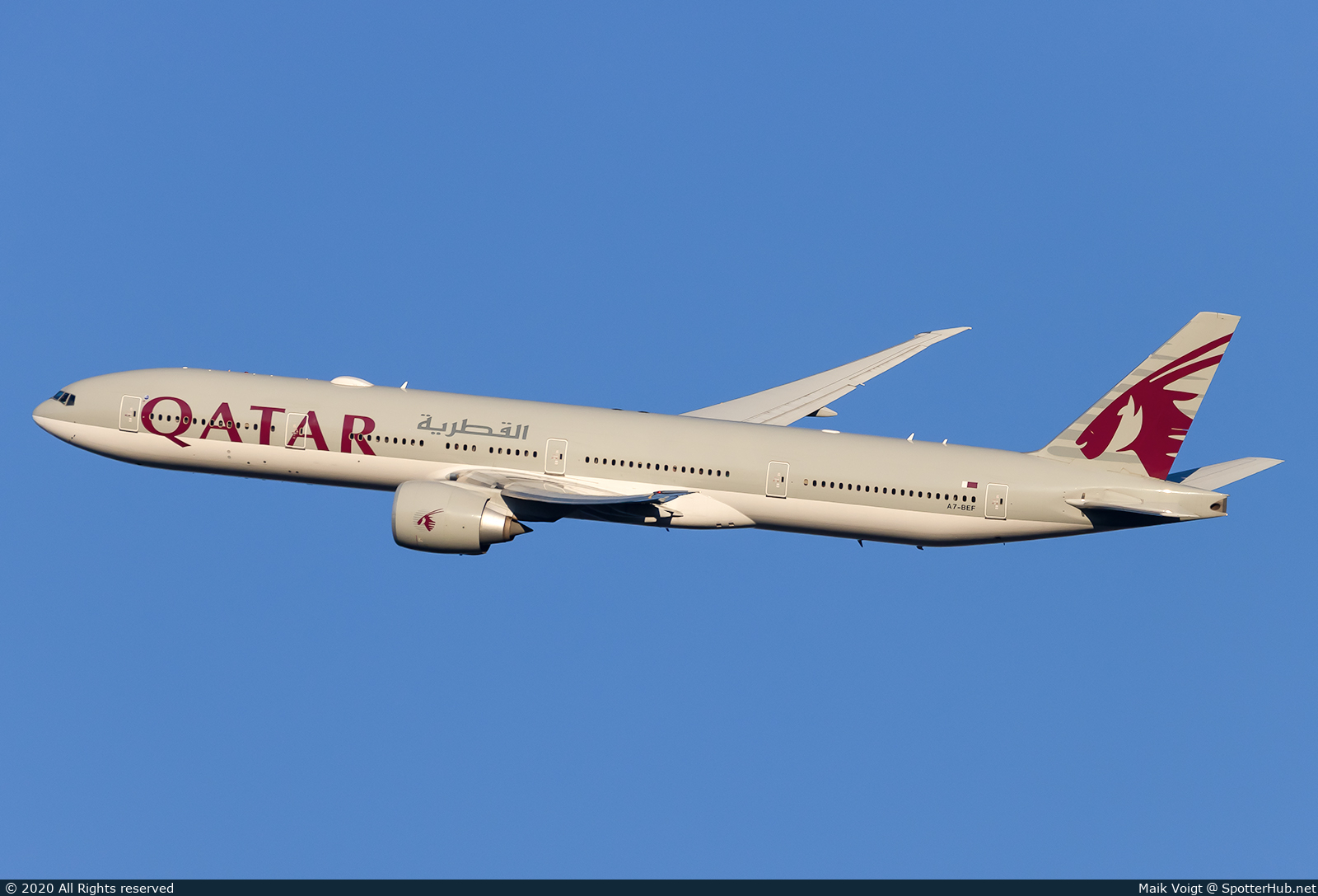 Photo of A7-BEF - Boeing 777-3DZ(ER) operated by Qatar Airways