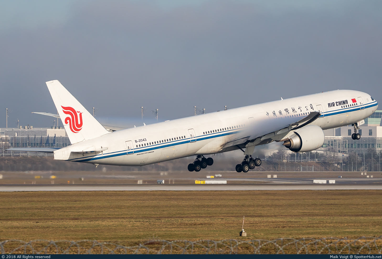 Photo of B-2043 - Boeing 777-39L(ER) operated by Air China