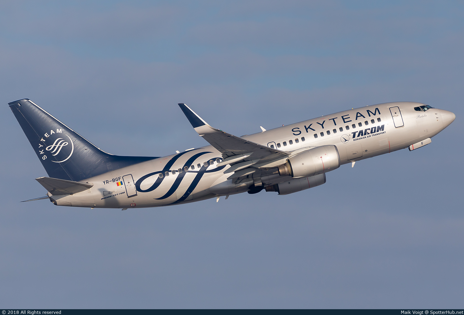 Photo of YR-BGF - Boeing 737-78J operated by Tarom - Romanian Air Transport