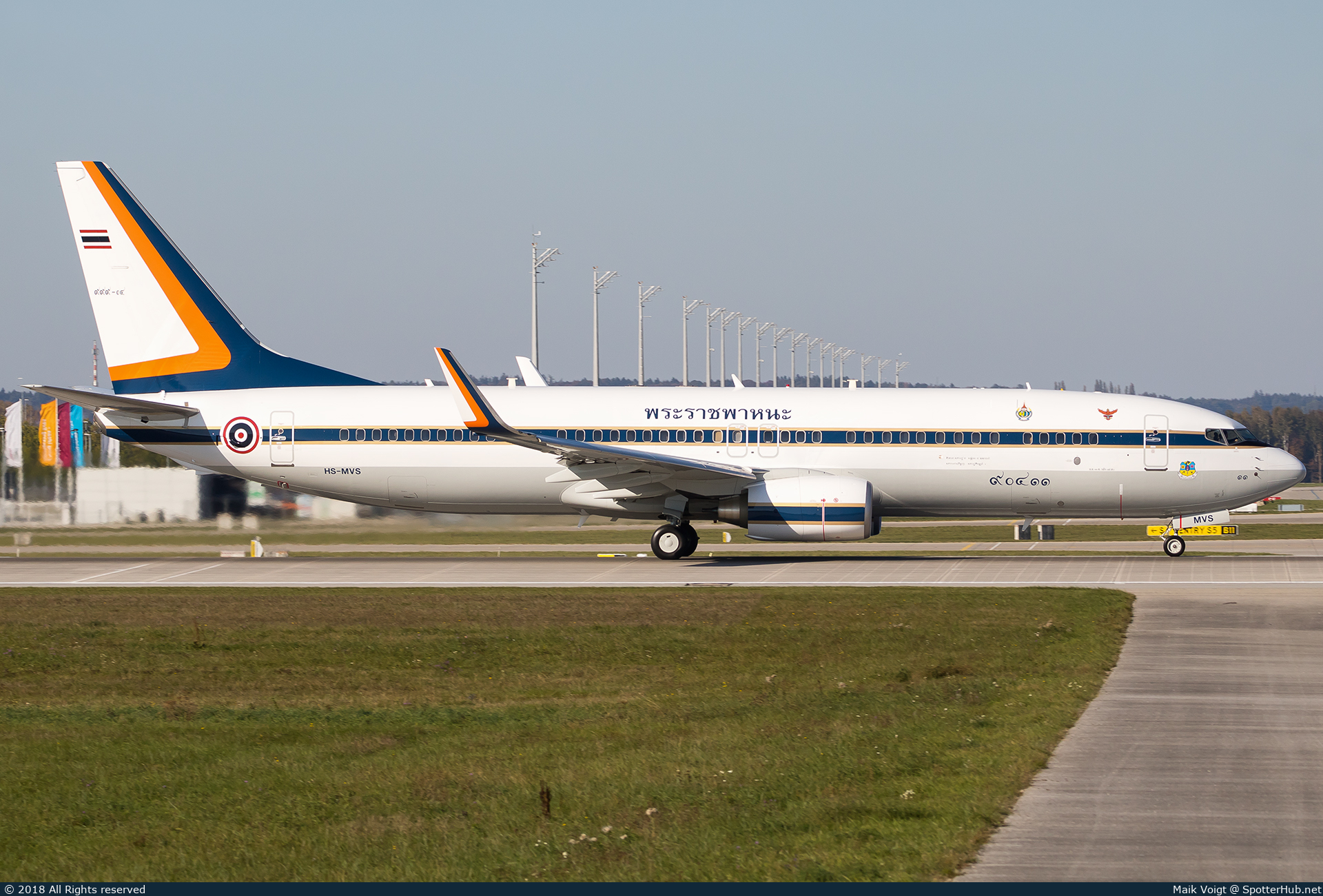Photo of HS-MVS - Boeing 737-8Z6(BBJ2) operated by Royal Thai Air Force