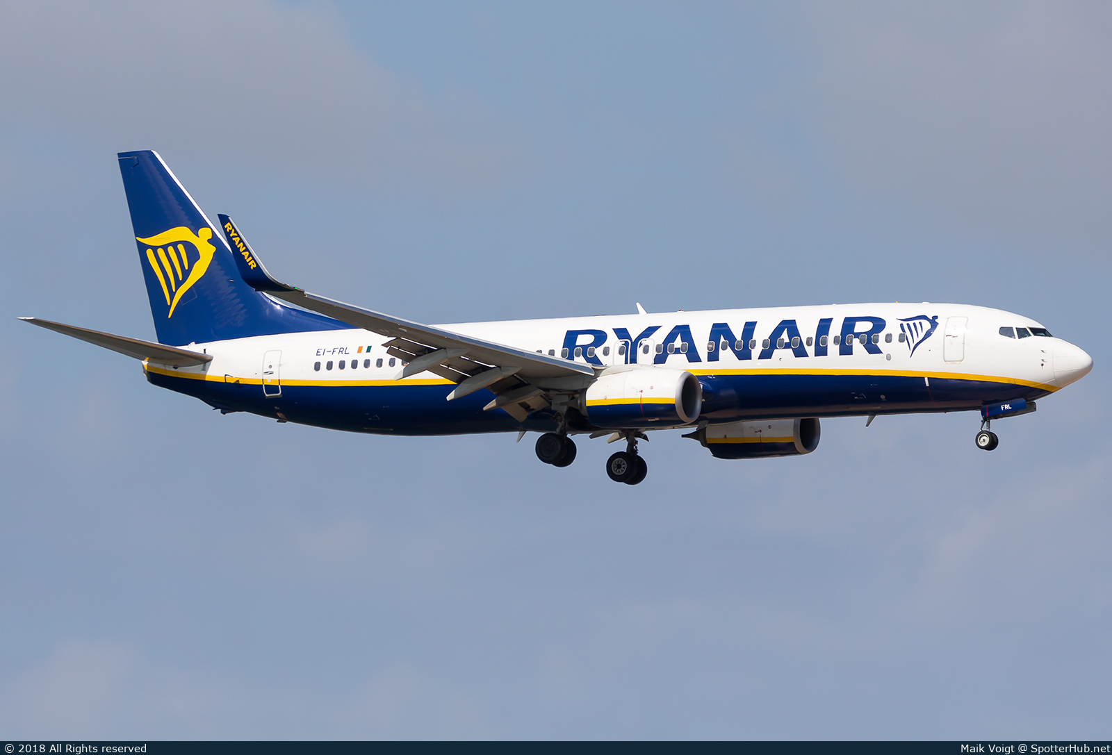 Photo of EI-FRL - Boeing 737-8AS operated by Ryanair