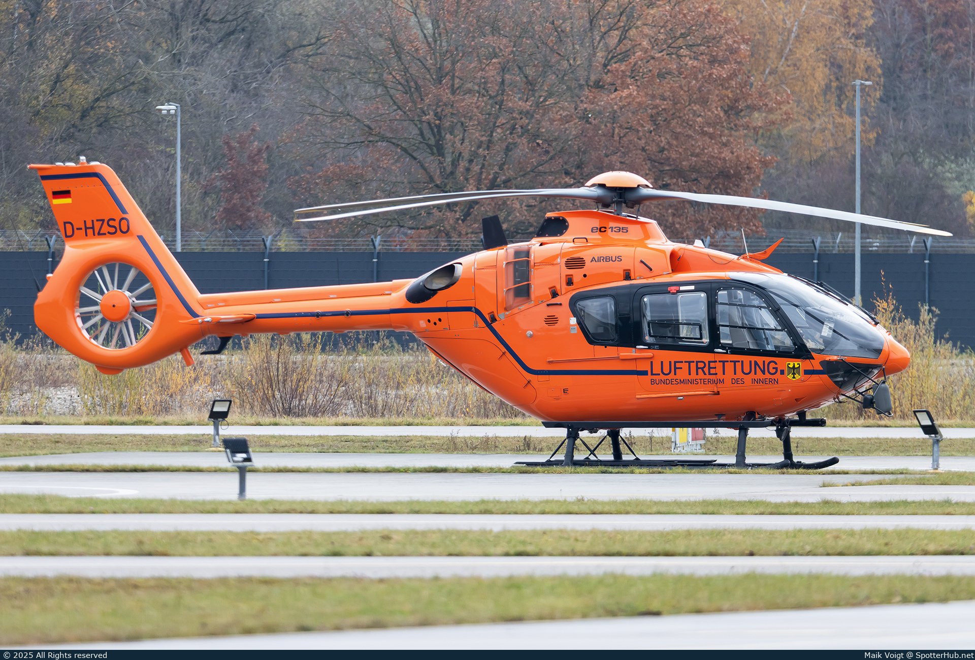 Photo of D-HZSO - Eurocopter EC135 T3 operated by German Federal Ministry of the Interior - Luftrettung